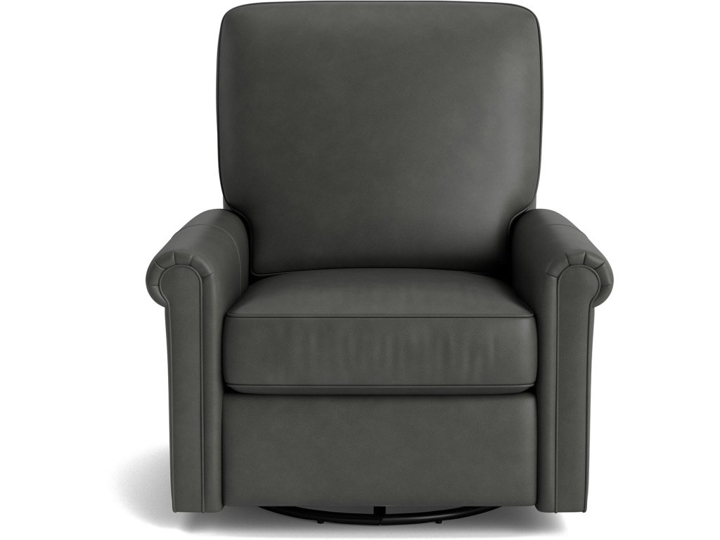 Thompson Leather Panel Arm Swivel Glider