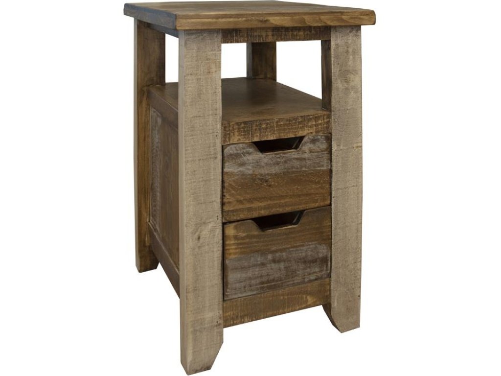 2 Drawer Chairside Table