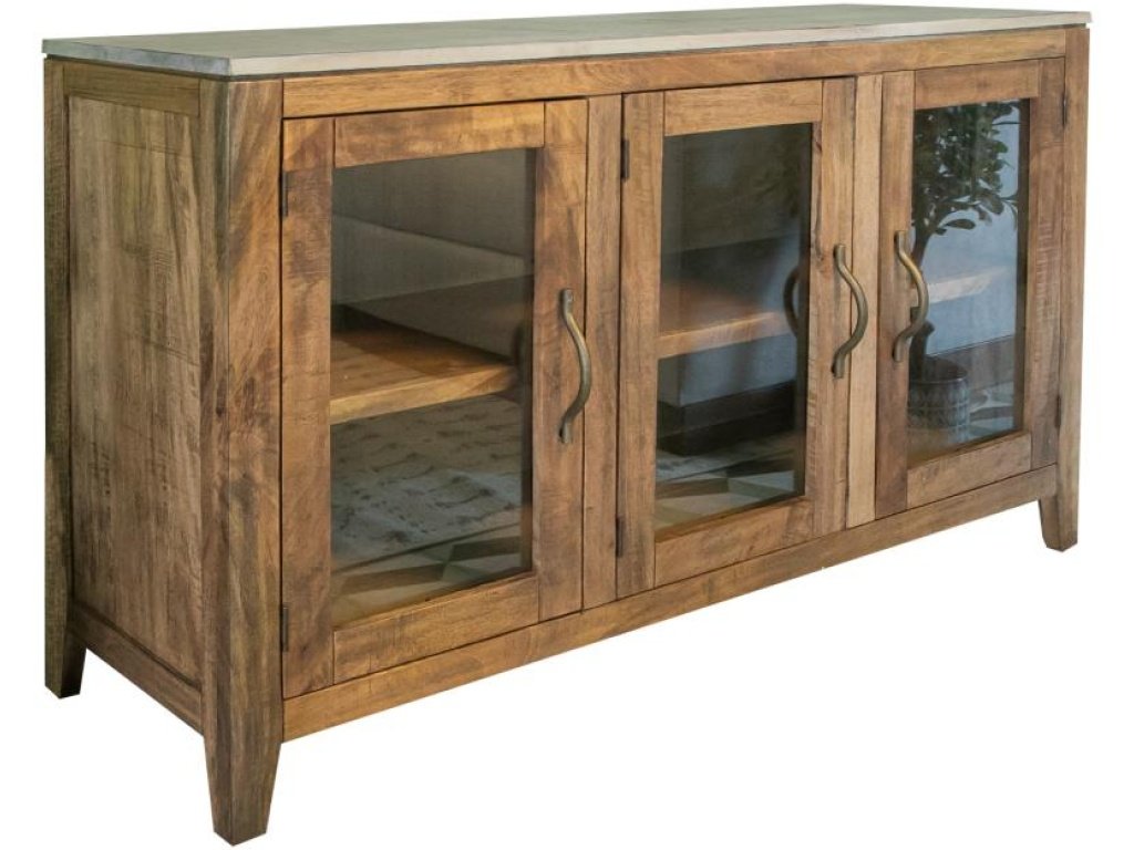 3 Glass Door Console