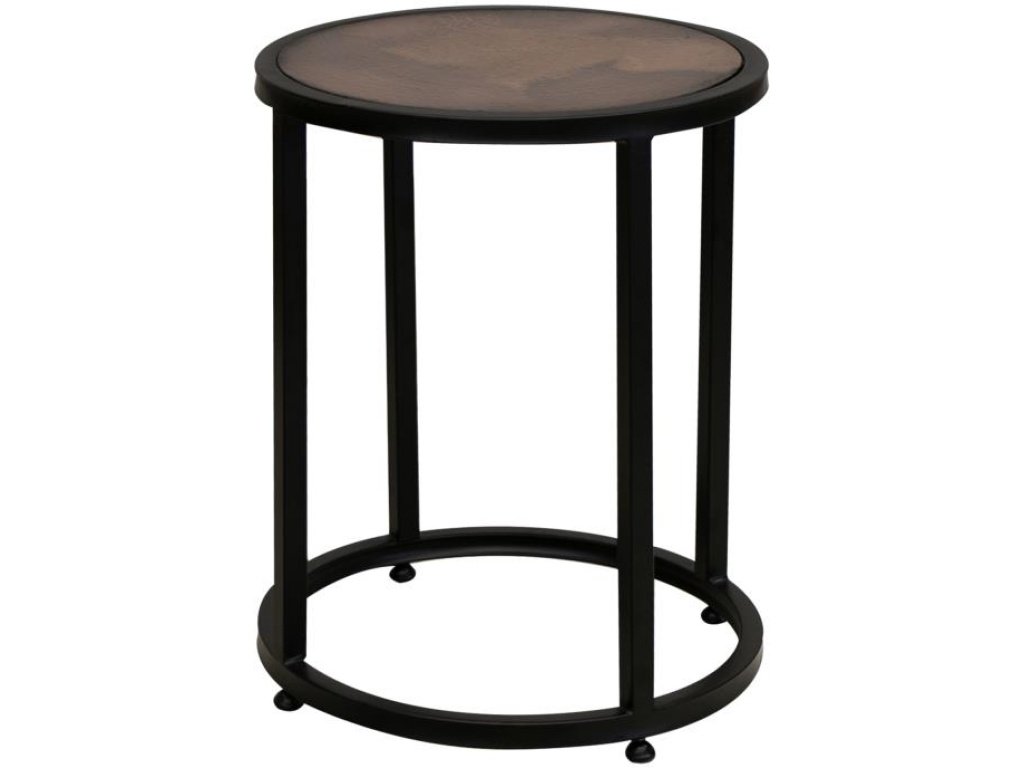 Copper Top & Iron Base End Table