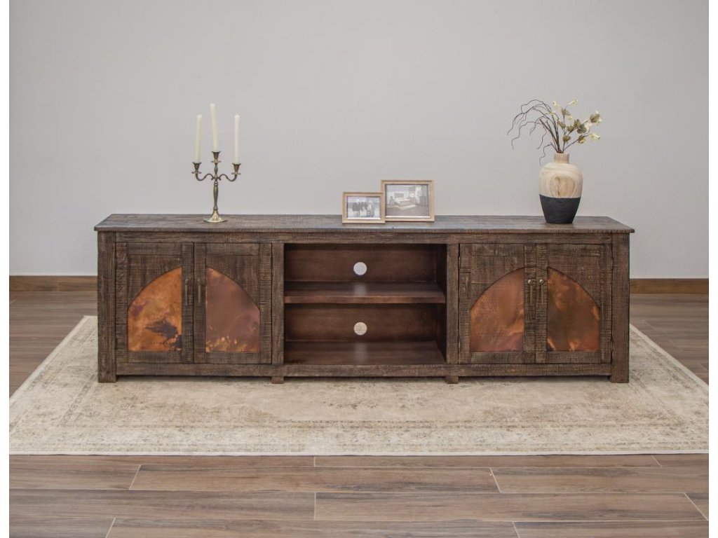 4 Copper-Paneled TV Stand