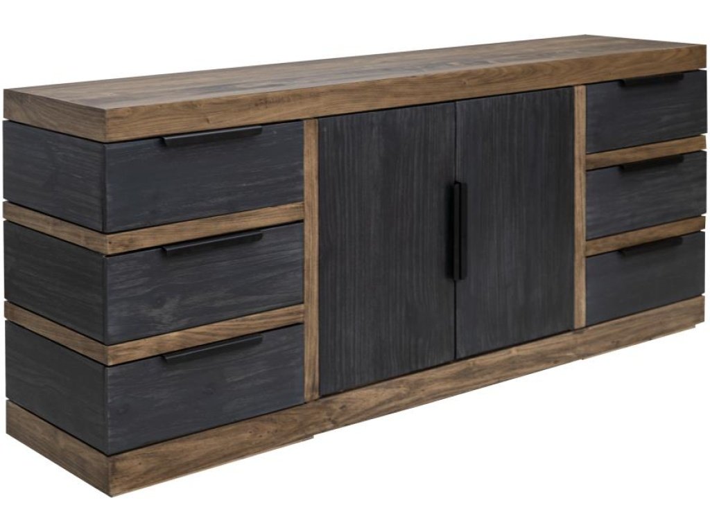 6 Drawer 2 Doors Console