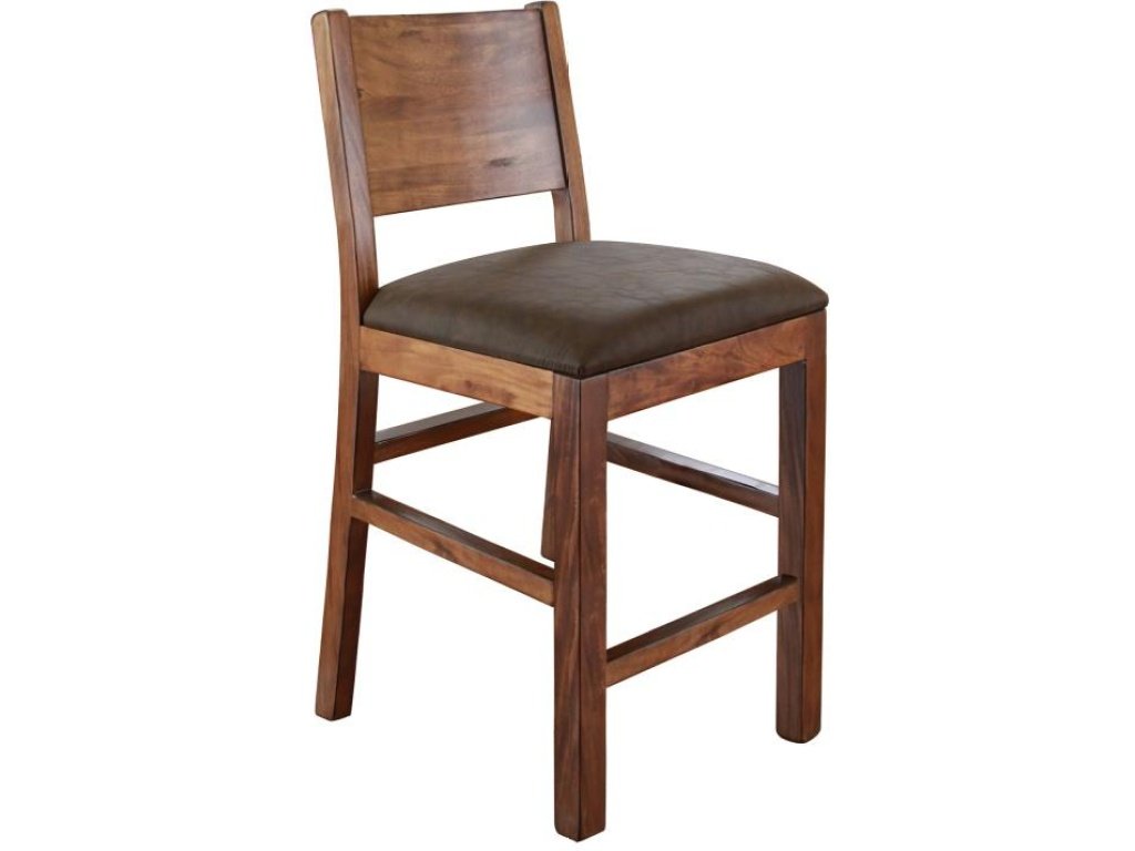 Faux Leather Seat 30" Barstool