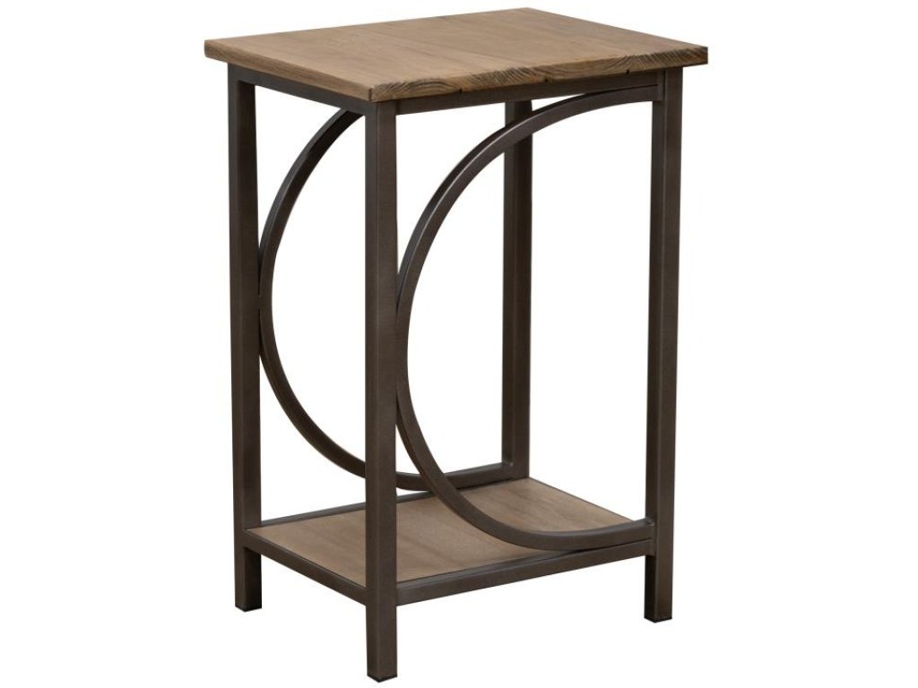 Metal Frame Chairside Table