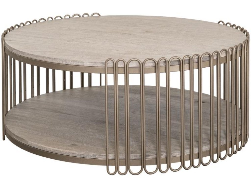 1 Shelf, Round Cocktail Table