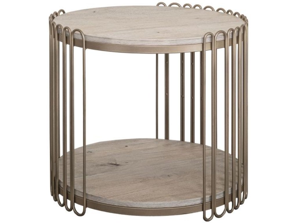 1 Shelf, Round End Table