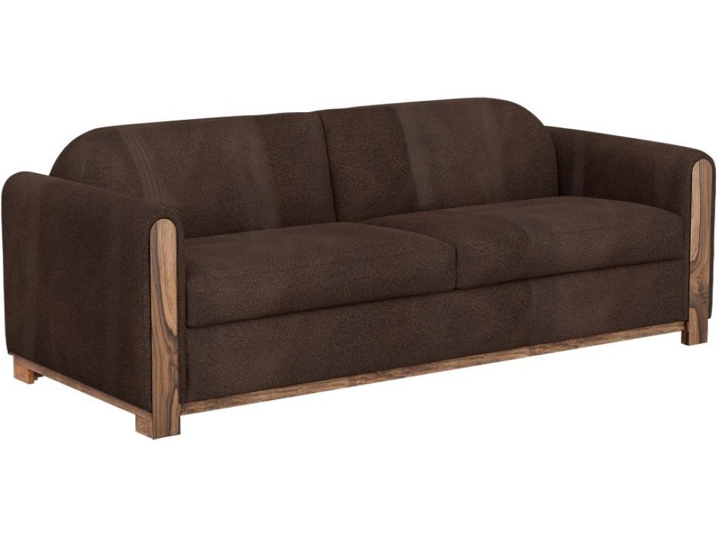 Wooden Frame & Base, Two-Cushion Sofa