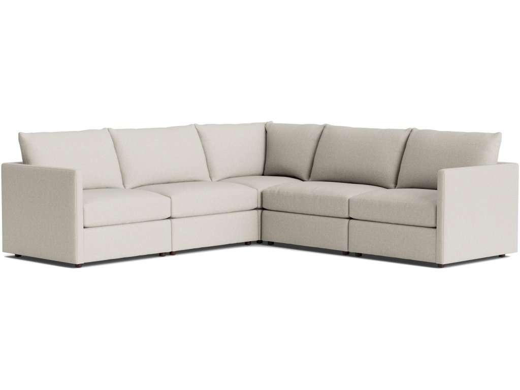 Beckham Thin Track Arm Modular L-Shaped Sectional