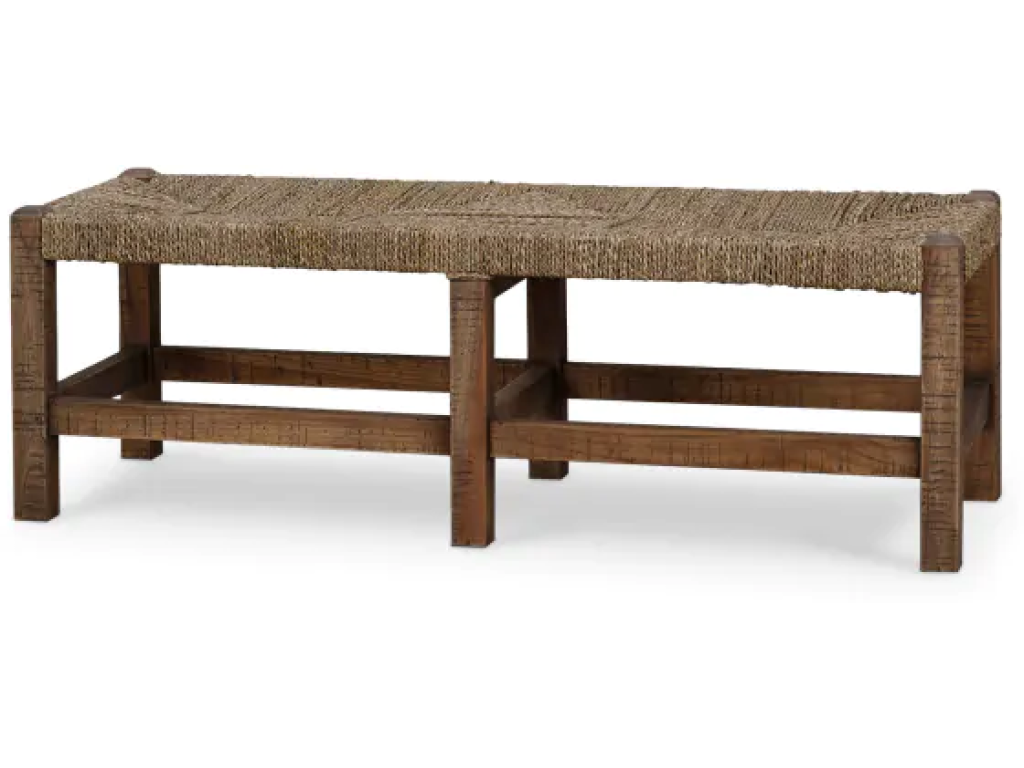 Tuscan Teak Bench w/ Sea Grass Seat