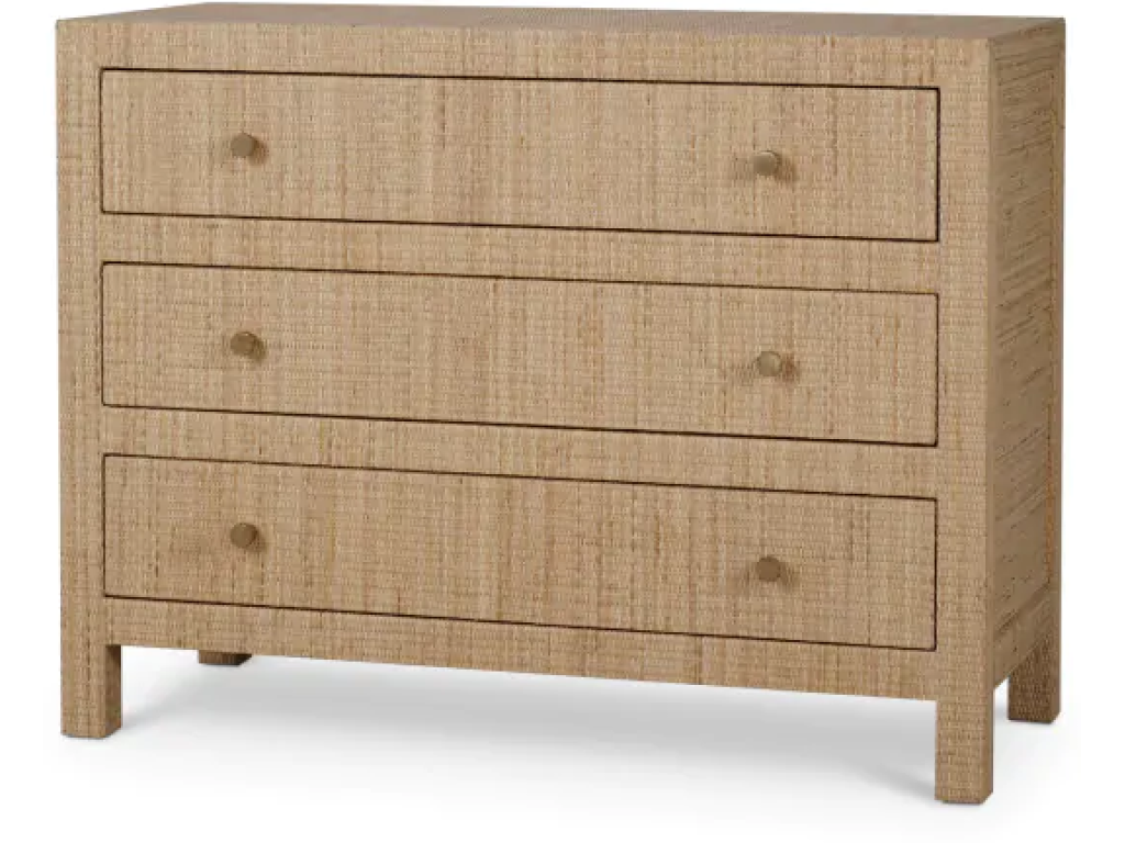 Kagu 3 Drawer Dresser w/ Rattan