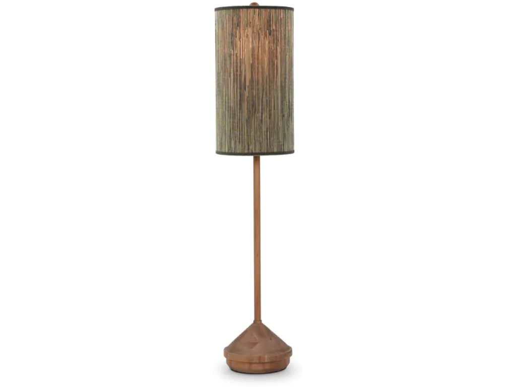 Bahama Standing Floor Lamp w/ Ramie Bamboo Shade