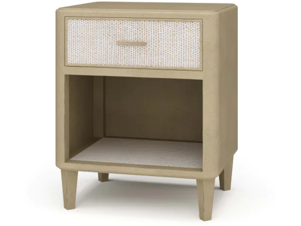 Lexington 1 Drawer Bedside Table w/ Rattan