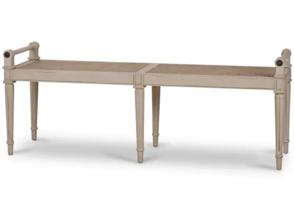 Kelly Bench w/ Rattan