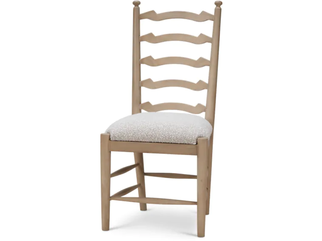 New English Ladder Back Dining Chair w/ Upholstered Seat