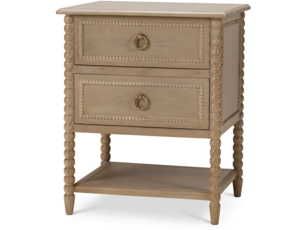 Cholet 2 Drawer Bedside Table w/ Shelf