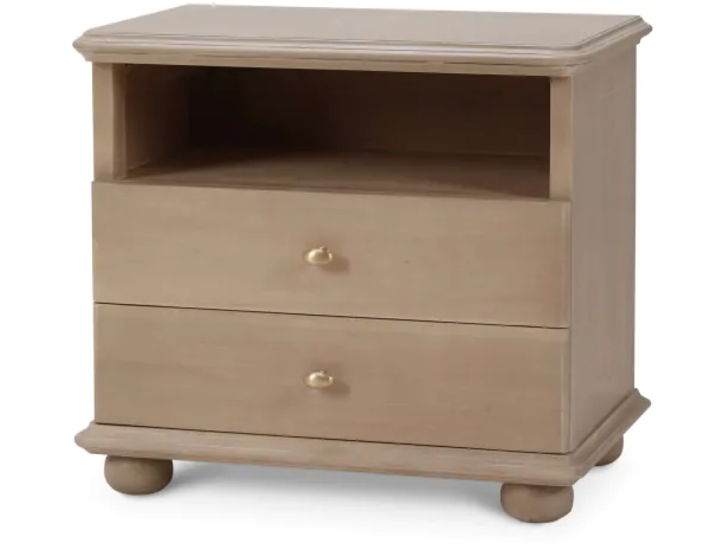 Luna Open Shelf w/ 2 Drawers Bedside Table