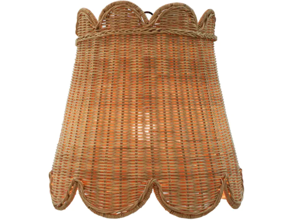 Scalloped Rattan Pendant