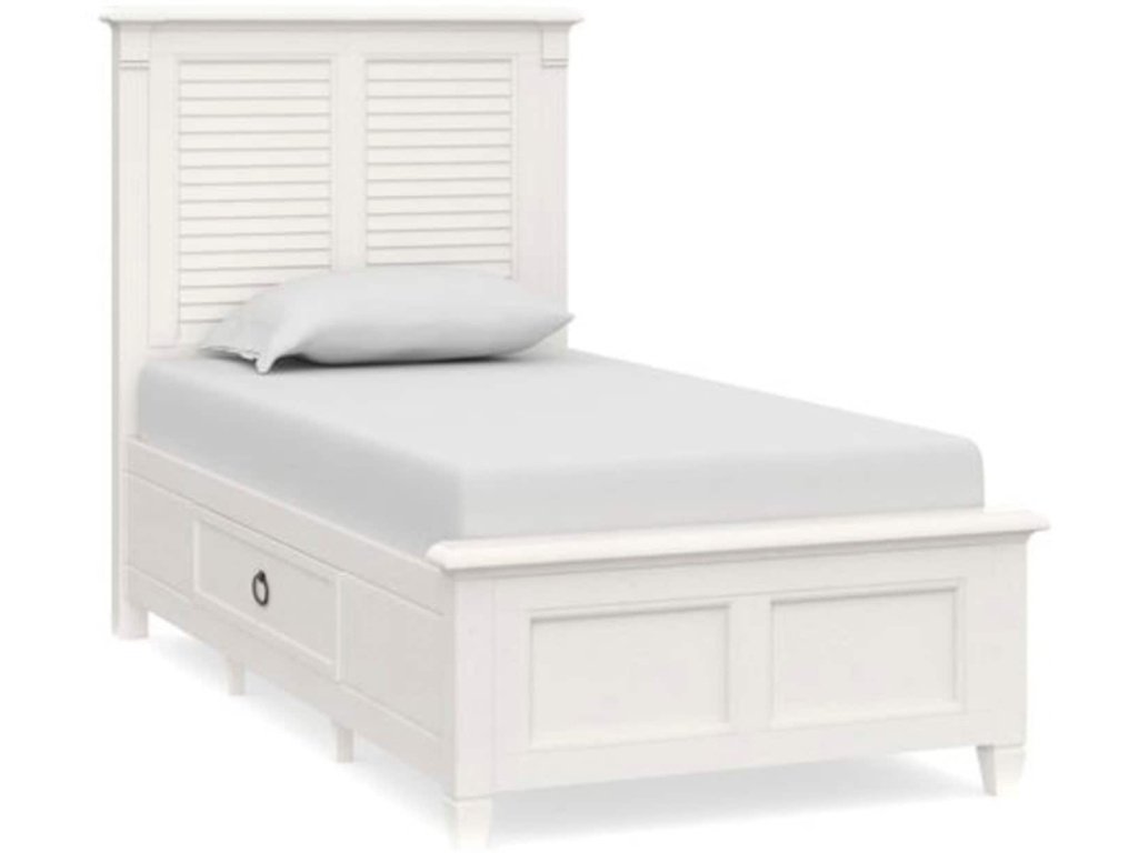 Shoreline Sea Salt Louvered Storage Bed