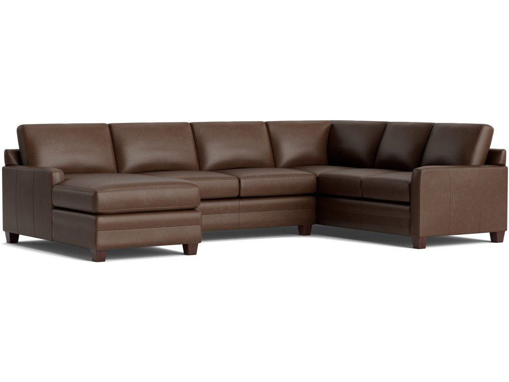 Carolina Leather Track Arm U-Shaped Sectional