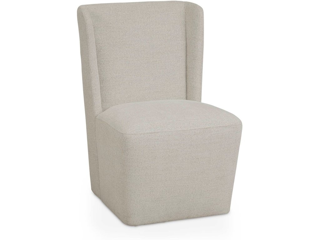 Boyce Upholstered Dining Chair with Casters