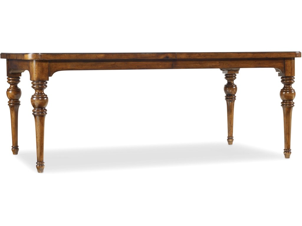 Tynecastle Rectangle Leg Dining Table With Two 18'' Leaves