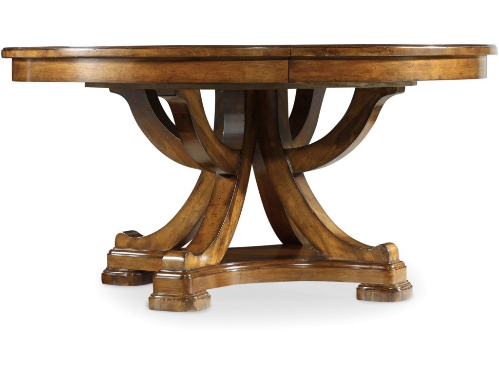 Tynecastle Round Pedestal Dining Table With One 18'' Leaf