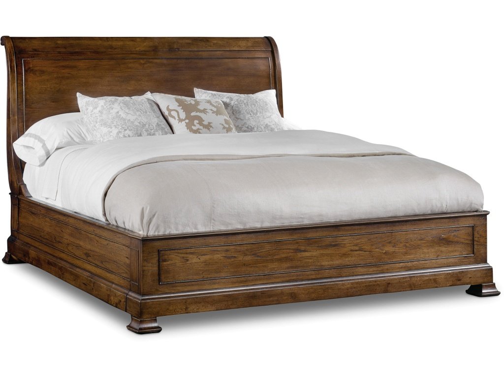 Archivist Queen Sleigh Bed W/Low Footboard