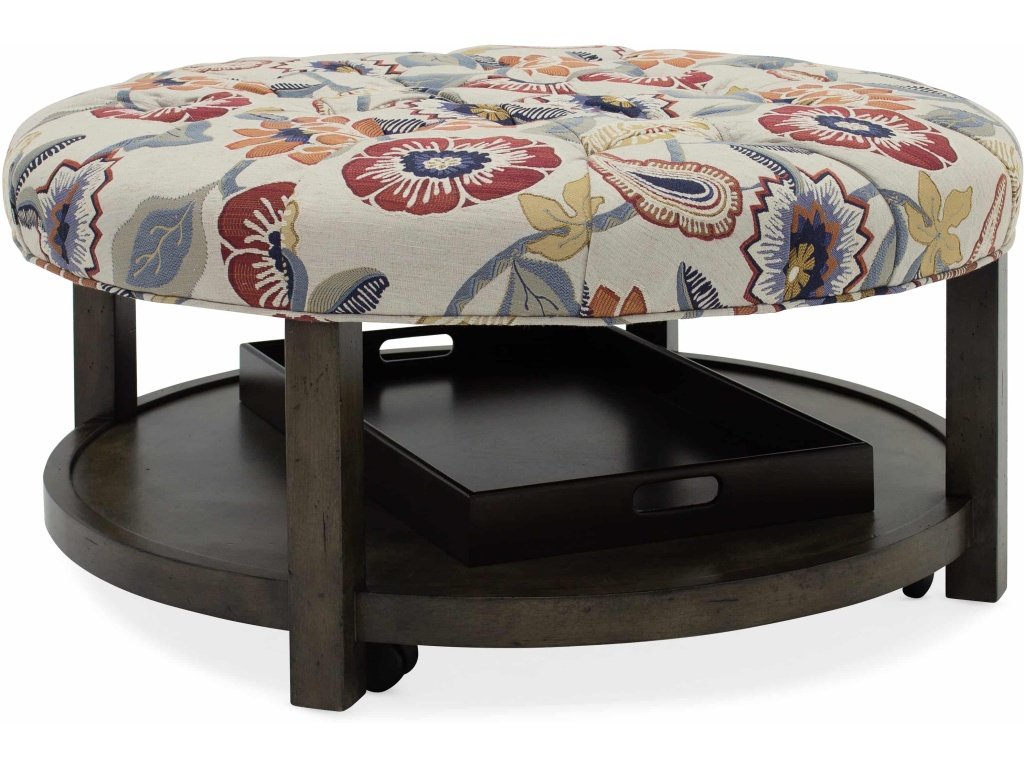 Harlow Round Tufted Ottoman