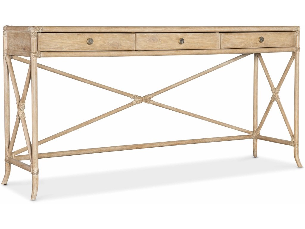 Retreat Pole Rattan Console