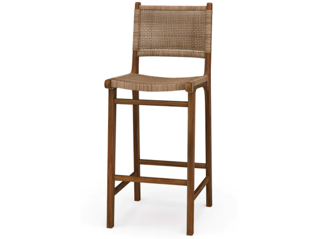 Logan Barstool w/ Rattan- Teak