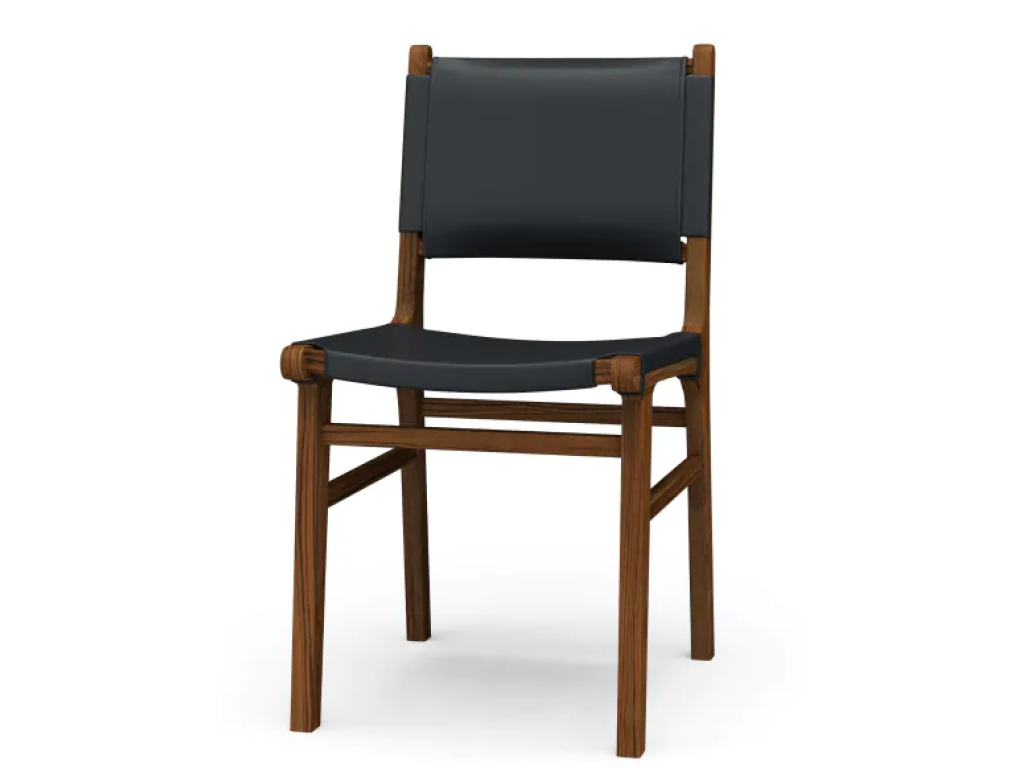 Logan Dining Chair w/ Leather - Teak