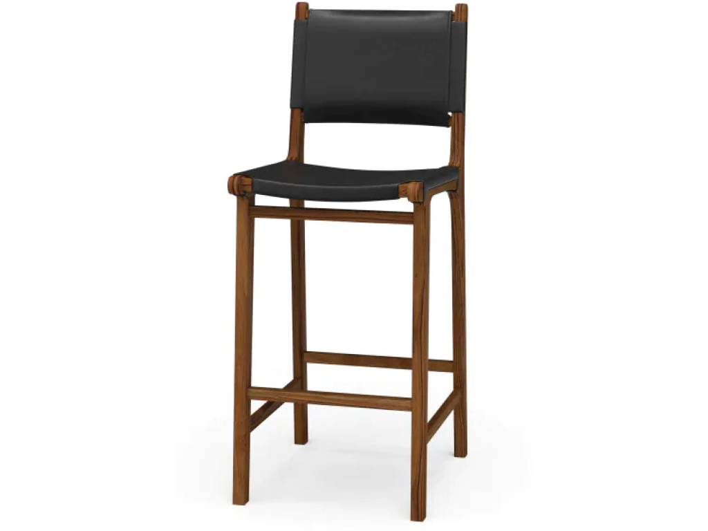 Logan Barstool w/ Leather - Teak