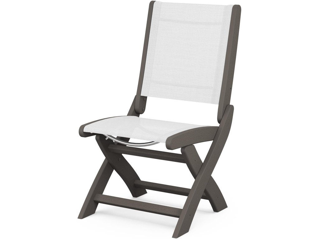 Coastal Folding Side Chair In Vintage Finish