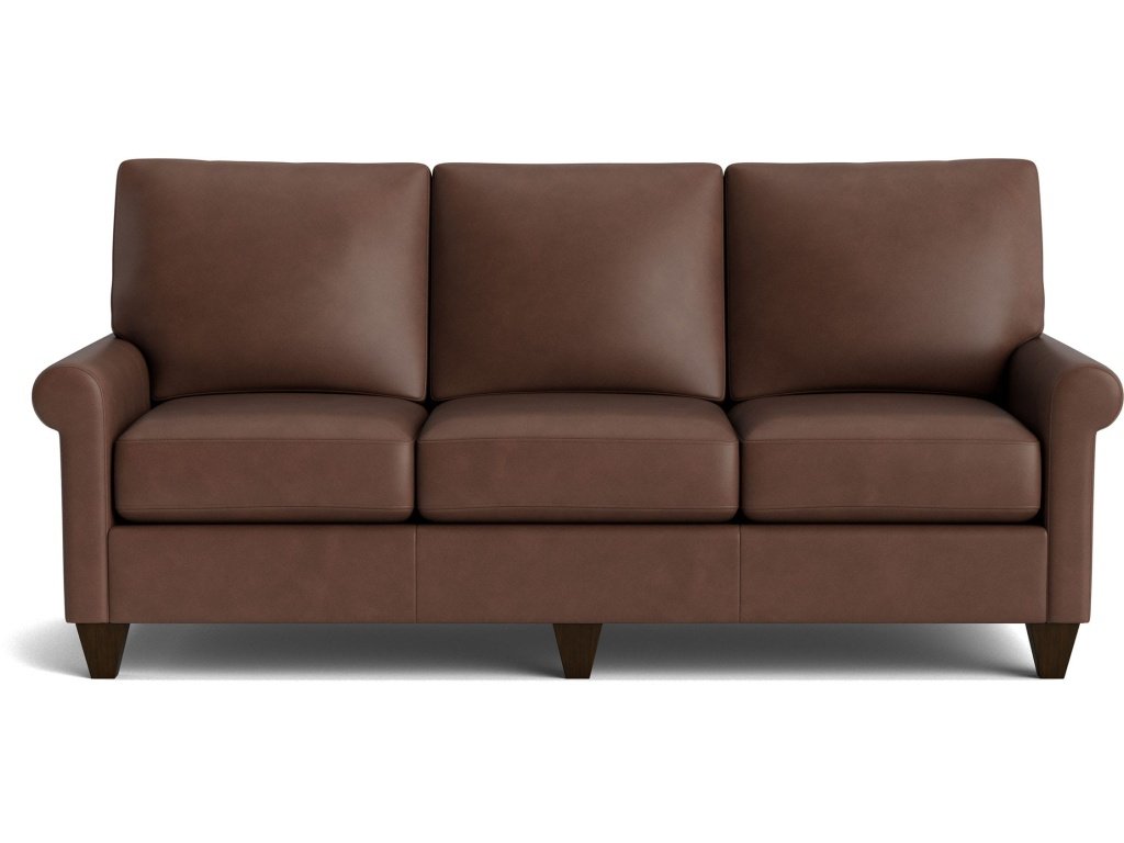 Premier Custom Leather Sock Arm Sofa