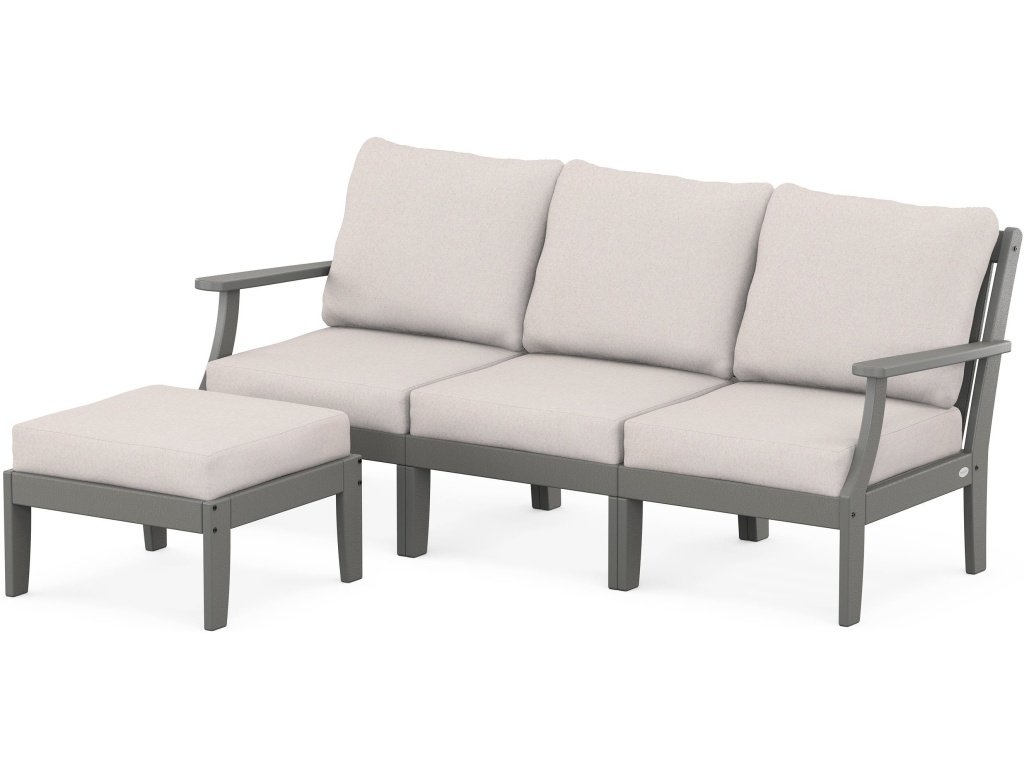 Braxton Modular 4-Piece Deep Seating Set With Ottoman