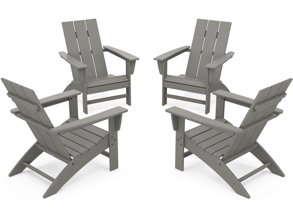 4-Piece Modern Adirondack Chair Conversation Set