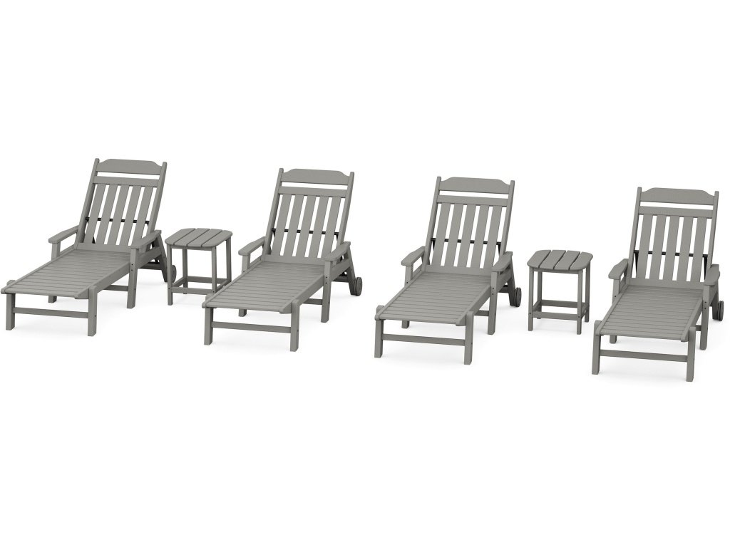 Country Living 6-Piece Chaise Set With Arms And Wheels