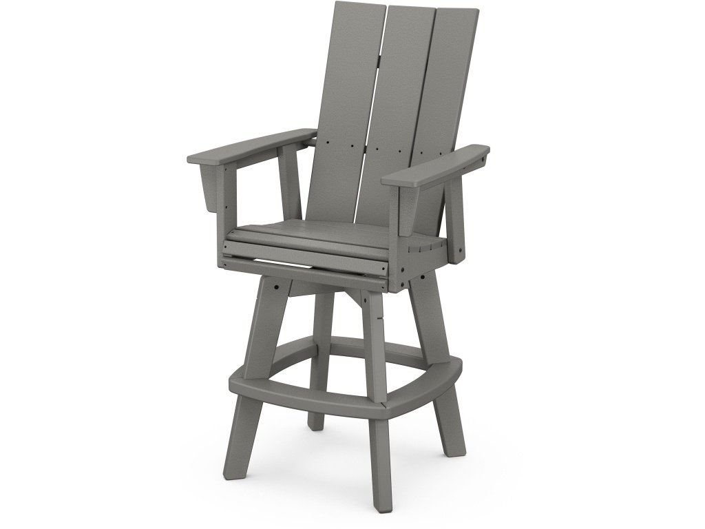 Modern Curveback Adirondack Swivel Bar Chair