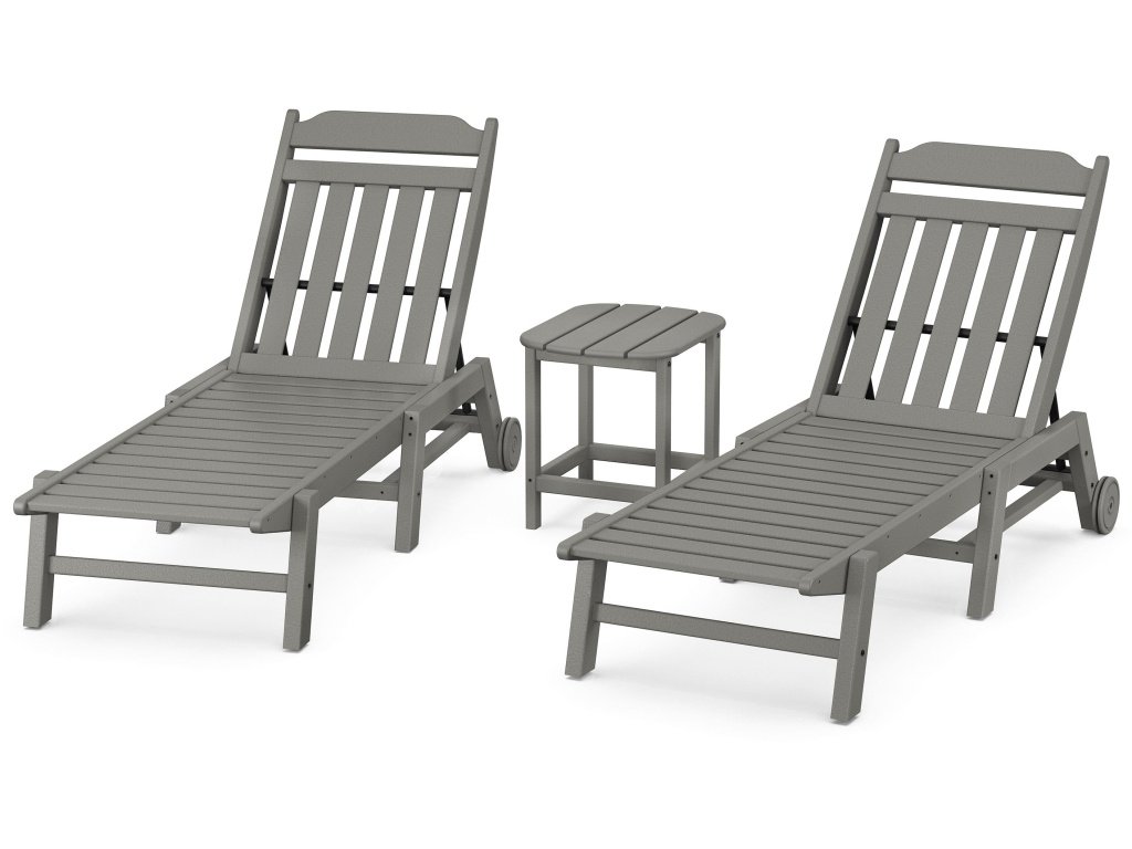 Country Living 3-Piece Chaise Set With Wheels