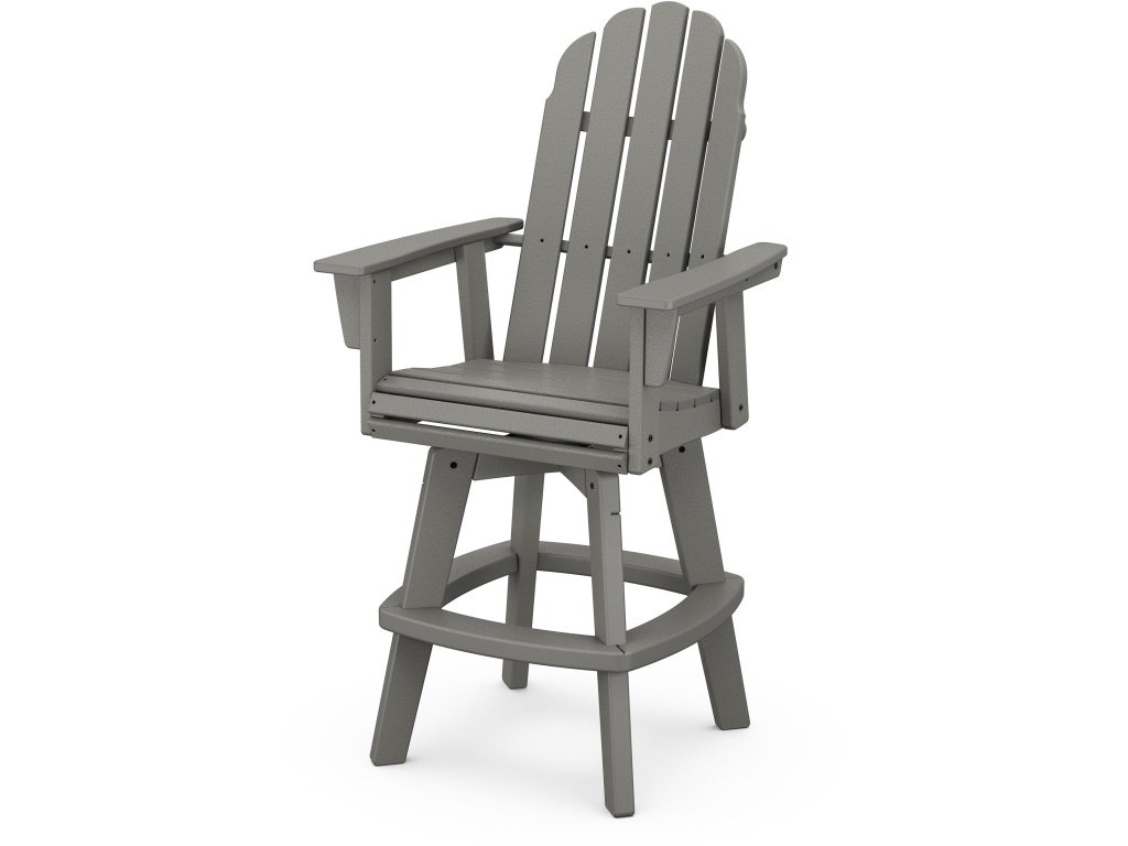 Vineyard Curveback Adirondack Swivel Bar Chair