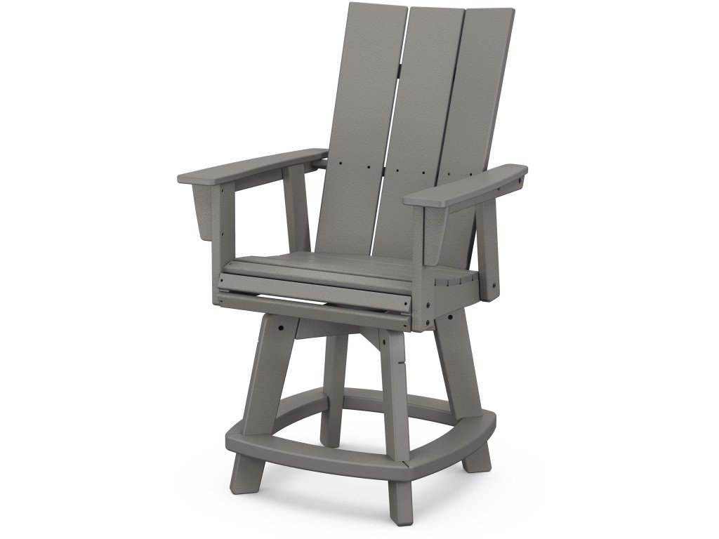 Modern Curveback Adirondack Swivel Counter Chair