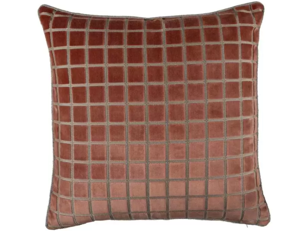 Checkered Terracotta Indoor Pillow